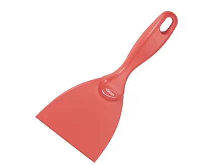 Grattoir manuel Vikan 40634, détectable, en polypropylène, 102 mm, rouge