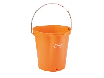 Vikan 56867 Bucket with stainless steel handle 12 liters orange