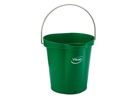 Seau Vikan 56882 avec poignée en acier inoxydable, 6 litres, vert