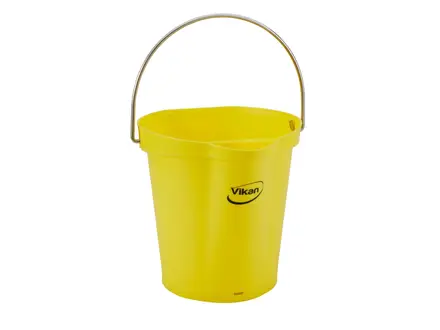 Vikan 56886 bucket with stainless steel handle 6 liters yellow