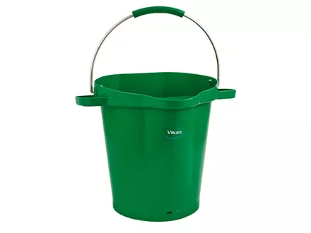Seau Vikan 56922 avec poignée en acier inoxydable, 20 litres, vert