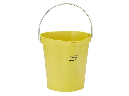 Seau Vikan 56946 étanche et détectable en polypropylène, 12 litres, jaune