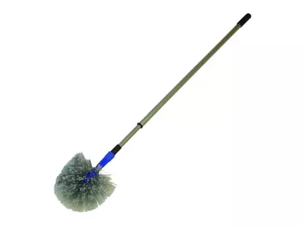 Synthetic fiber cobweb brush with telescopic handle
