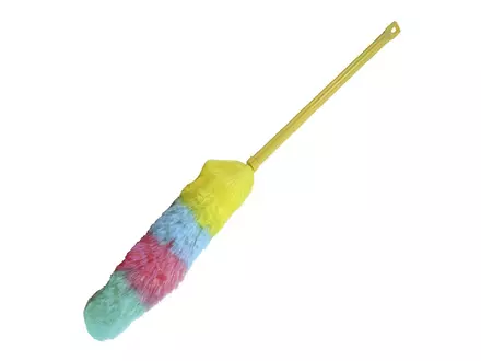 Synthetic fiber feather duster with adjustable telescopic handle 75-115 cm