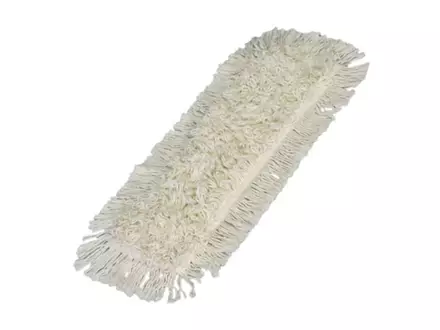 Balai plat à rabat, 2 anneaux et manchons amovibles, coton, 40 cm