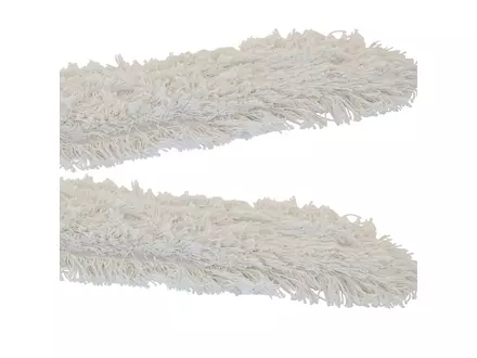 Housse de balai à franges en coton avec boutons-pression 100 cm