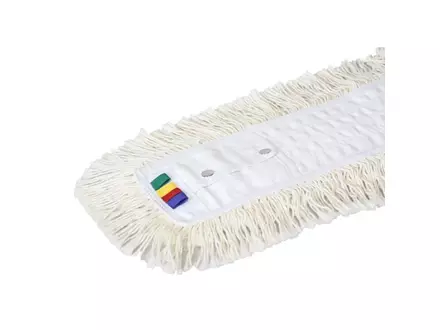 Housse de balai à franges avec boutons-pression, en coton, 60 cm