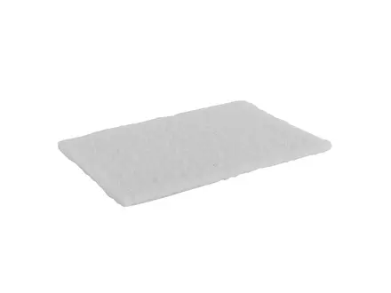 Schuurlapje dun 230x150x8 mm wit