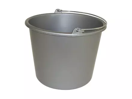 Plastic bucket 12 l grey