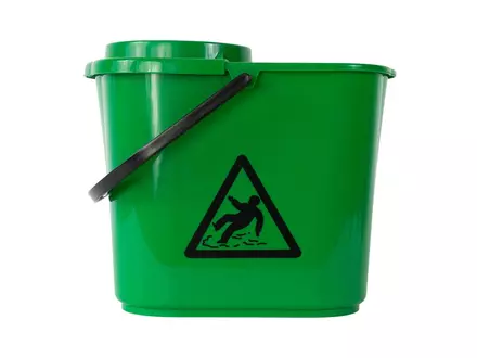 Seau à serpillière avec panier d'essorage 12 litres vert