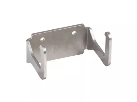 Large stainless steel suspension system with 2 hooks for Ø30-38 mm steel