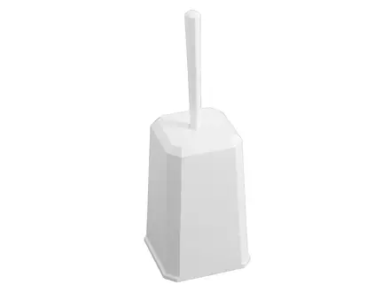 Brosse de toilette et support Euro Products Pearl, blanc fermé
