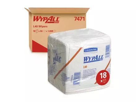 Kimberly-Clark Wypall L40 7471 poetsdoeken 304x317 mm wit