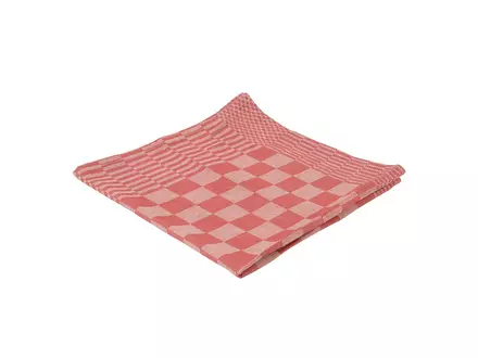 Checked tea towel 65x65 cm red
