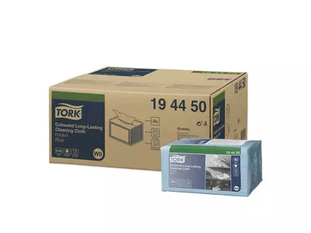 Tork reinigingsdoeken Coloured Long Lasting gevouwen W8