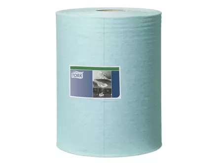 Chiffon de nettoyage Tork Low-Rib Combi Roll 1 pli bleu