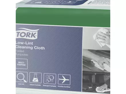 Tork cleaning cloth Low-Ribbon folded 1-ply blue W8