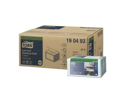 Tork reinigingsdoeken Low-Lint gevouwen 1-laags W8 blauw