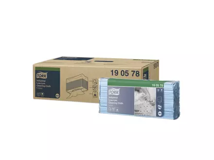 Chiffons de nettoyage Tork industriels non tissés à faible peluchage W4 bleus