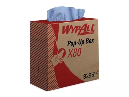 Kimberly-Clark WypAll X80 8295 poetsdoeken Pop-Up Box 427x212 mm blauw