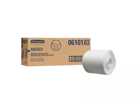 Rouleau de chiffon de nettoyage Kimberly-Clark Kimtech Wettask Solvents 6101, 317 x 305 mm, blanc