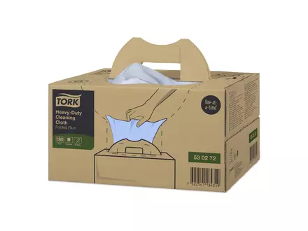 Chiffons de nettoyage ultra-résistants Tork, boîte pratique W7 bleue