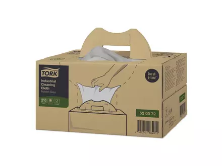 Chiffons de nettoyage Tork, chiffons industriels, boîte pratique W7 gris