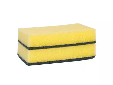 Tampon à récurer jaune et vert 140 x 95 x 28 mm