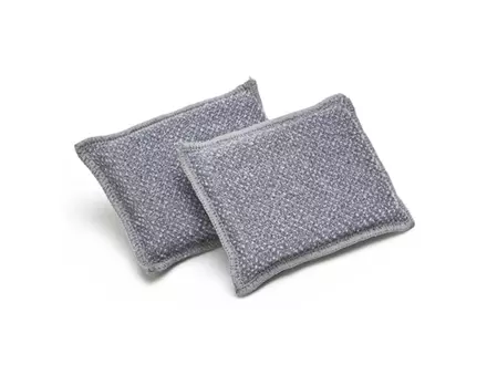 Tampon à récurer en microfibre 130 x 90 x 25 mm gris