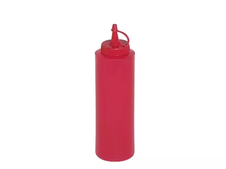 Sauce bottle PE 0.35 l red
