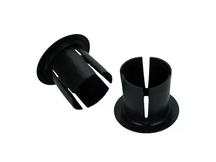 Round caps for hand wrapping film, black