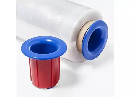 Reel offset for hand wrapping film