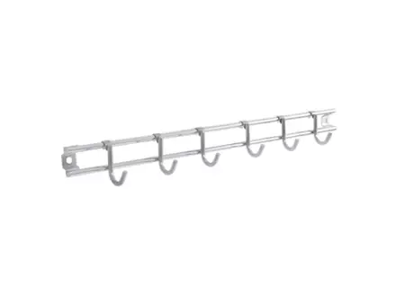 Stainless steel hanging rack with 10 hooks 70 cm