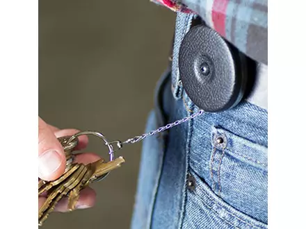 Porte-clés rétractable Key-Bak Original en acier inoxydable 60 cm