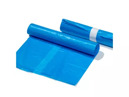 Sac poubelle PEHD 65/28x140 cm T30 bleu