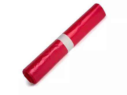Sacs poubelles rouges en PEHD T25 80x110 cm
