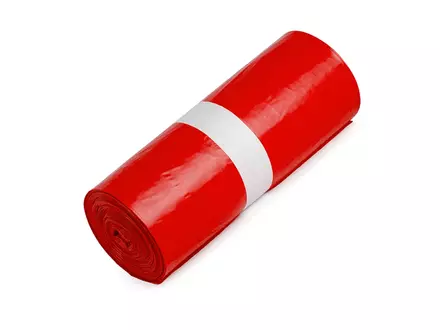 Red HDPE T35 waste bags 90x120 cm