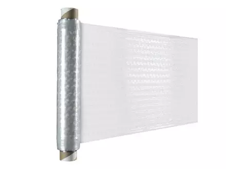 Perforated hand stretch film 42 cm x 300 m T14 transparent