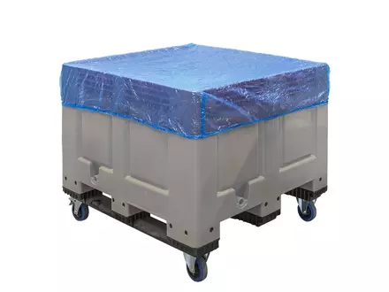 Afdekhoes blokpallet C&P PE 105x125x25 cm 30 mu blauw