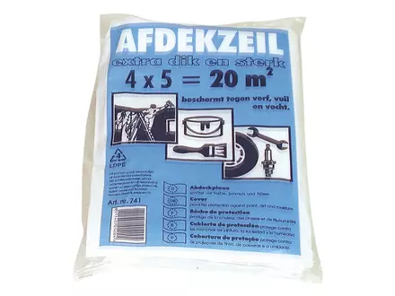 Film de couverture en PEBD transparent de 4 x 5 mètres et de 40 µm d'épaisseur