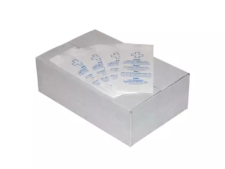 Papier blanc Euro Products sur les serviettes hygiéniques